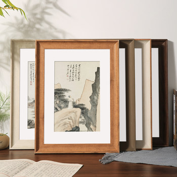 Wooden photo frame wall a3A4 paper frame 4k 8K open frame children's sketch oil painting mounted 12 inch 16 frame