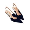 Lace Embroidered D Family Sandals Women 23 New Hollow Letter Pointed Bow Cat Heeled Sexy High Heeled
