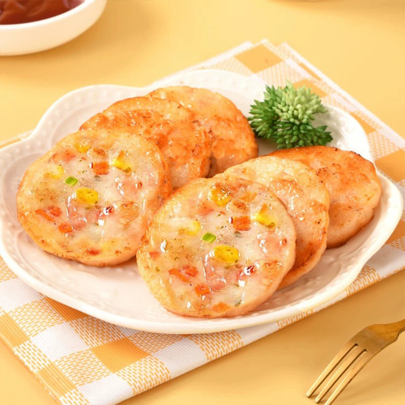 Fruit and Vegetable Shrimp Cakes, Vegetable Meals, Frozen Semi-Finished Products, Kidsren's Breakfast, Fruits and Vegetables, Shrimp Air Fryer Ingredients