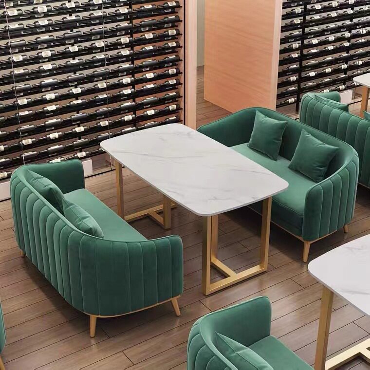 北欧网红奶茶店咖啡西餐厅双人休闲接待洽谈酒吧影楼沙发桌椅组合