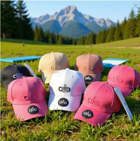Alo Yoga Unisex Hard-Top Breathable UV-Protective Sun Visor Baseball Cap Couples Style Mesh Riding Hat