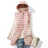 Cross-border supply Spring and Autumn New thin down jacket vest Women's Mid-length hooded seamless adhesive slim fit manufacturer batch