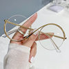 Anti-blue light plain glasses round frame plain glasses frame Korean style fresh Women's glasses with glasses frame