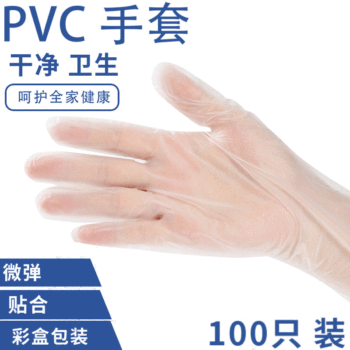 Disposable PVC Gloves Multi-purpose Vinyl Transparent Powder-free Plastic Beauty Salon Protection 100 Boxed Bag
