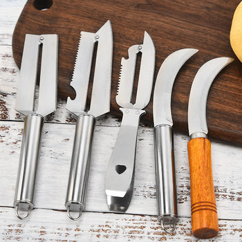Manufacturers Stainless Steel Cane Knife Peeler Knife Pineapple Knife Stainless Steel Melon Planer Fruit Knife Running Jianghu Stall Knife