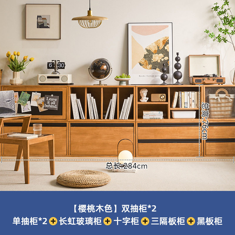 书柜模块化组合柜子储物展示柜落地靠墙实木幼儿园客厅收纳置物柜