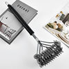 Factory direct three-head long handle BBQ multi-function spring cleaning brush with shovel stainless steel barbecue stove brush