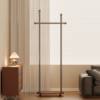 Clothes Rack for Home Use, Thickened and Reinforced Vintage-Style Entryway Floor-Standing Clothes Rack