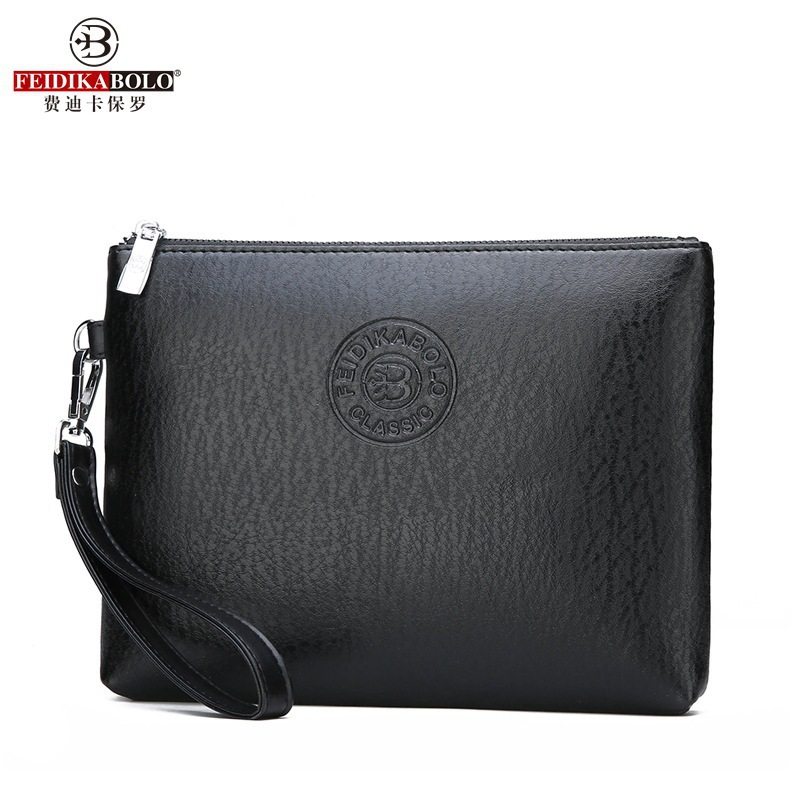 Envelope Bag 2023 new casual men's clutch pu soft leather men's bag mobile phone bag large capacity wallet