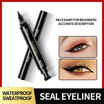 Cross-Border Makeup Double-Ended Seal Eyeliner Waterproof Long-Lasting Non-Smudge Eyeliner Embellished Star Liquid Eyeliner Pen Black