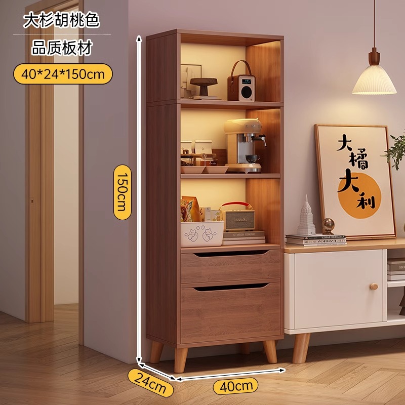 书柜现代简约立柜家用书架落地置物架客厅储物柜小窄柜防尘陈列柜