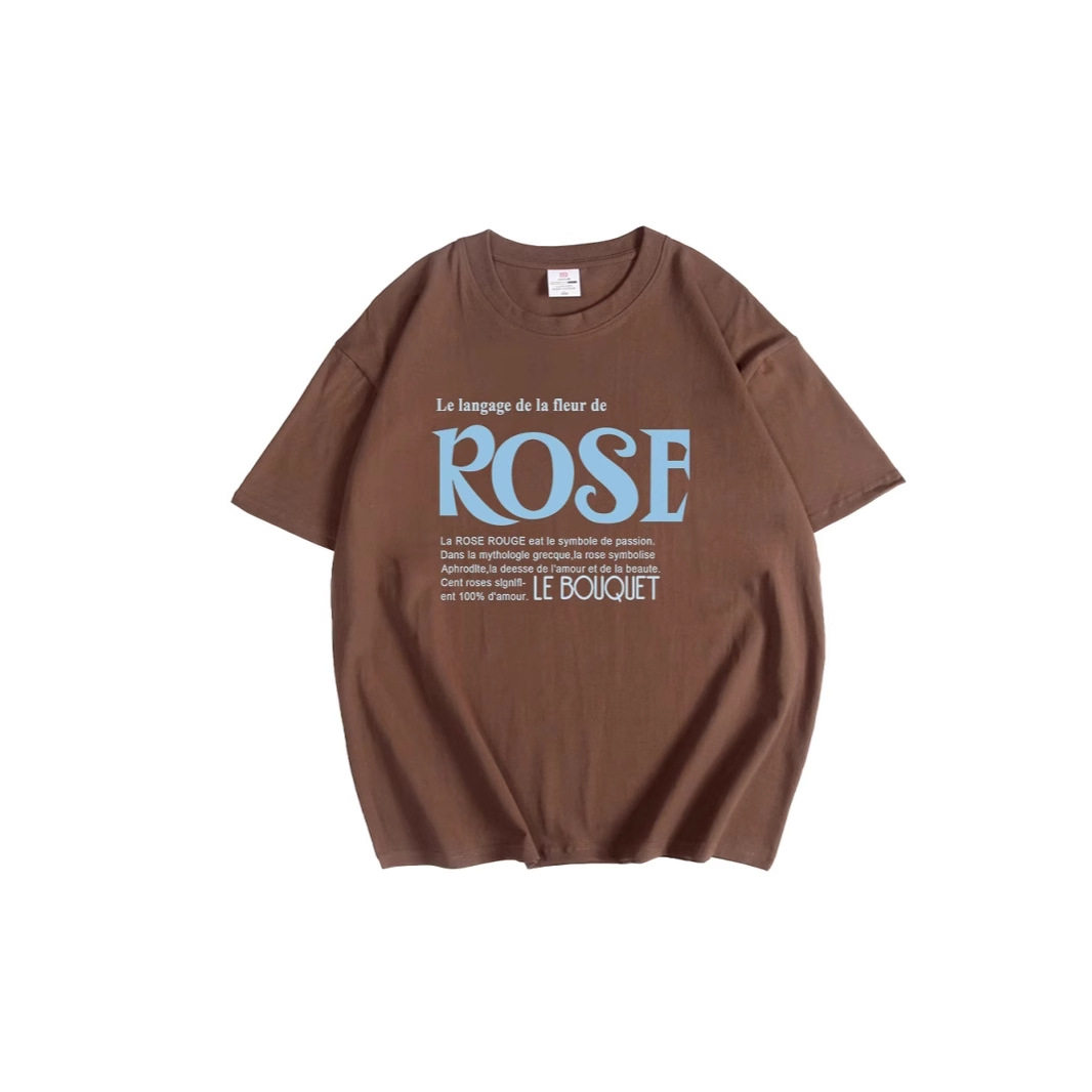 Womens Summer Loose Fit Cotton T Shirt Simple Letter Print Round Neck Short Sleeve Versatile Casual Wear Wholesale