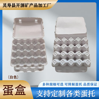 Biodegradable Multi-Piece Pulp Egg Carton Packaging Box Egg Tray Wholesale 20-Piece White Environmentally Friendly Thickeneded Egg Tray