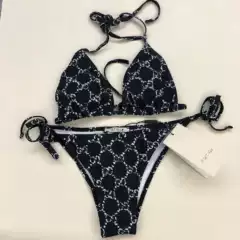 Factory Trendy Brand Ready-Made Export Lace-Up Bikini One-Piece Backless Swimsuit Sisters Swimsuit