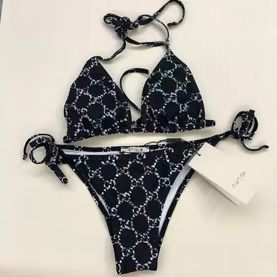 Factory Trendy Brand Ready-Made Export Lace-Up Bikini One-Piece Backless Swimsuit Sisters Swimsuit