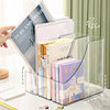 Transparent Desktop Vertical File Storage Box Office Data File Rack a4 Paper Basket Rack Large Opening Book Stand File Rack