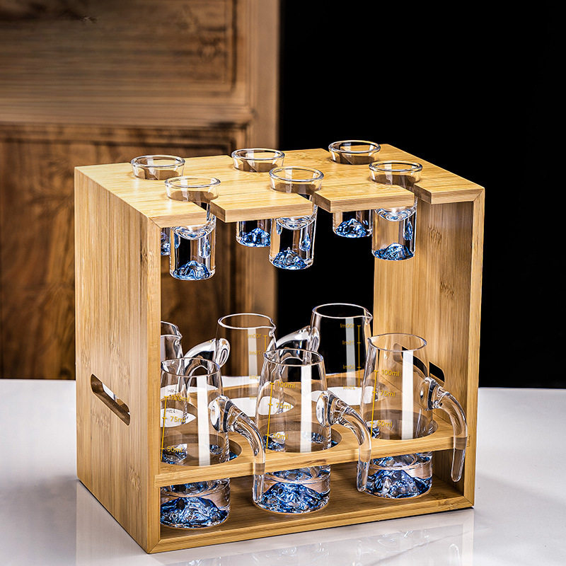 Wine Set Crystal Glass Shot Glass One-Shot Wine Dispenser Bullet Cup Chinese White Wine Glass Set for Home Use