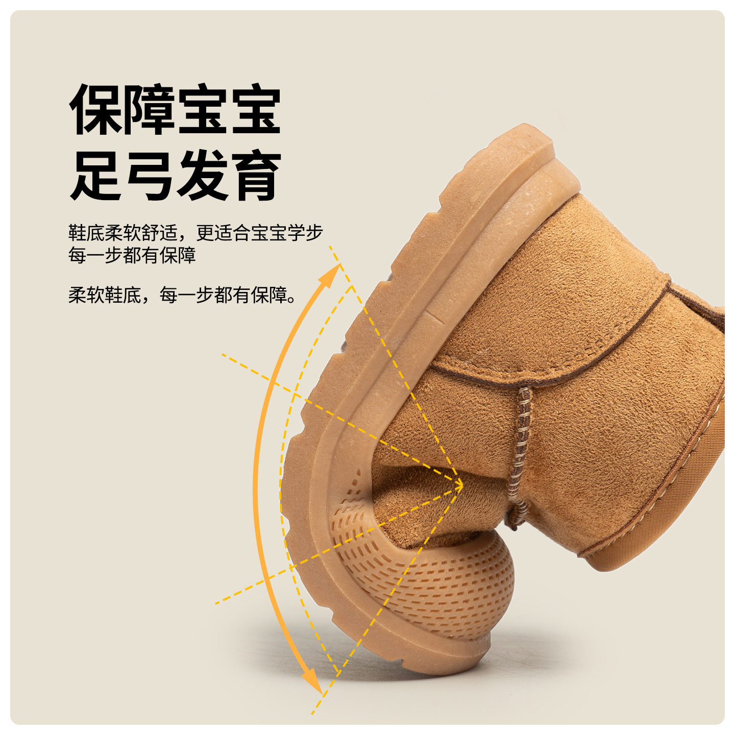 Men's and Women's Baby Snow Boots Soft-Soled Baby Toddler Shoes Winter New Velvet Short Boots Girls' Shoes to Keep Children Warm