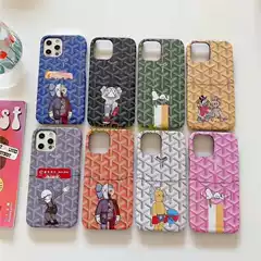 New Trendy Brand Dog Tooth Suitable for Apple 17Promax Card Phone Case Sesame Street Apple 15 Pro Protective Cover