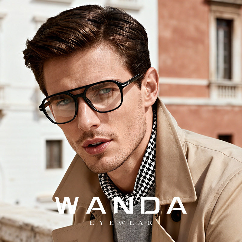 New Retro Classic Ac Anti-Blue Light Plastic Glasses Frame F32203 Unisex Prescription Eyeglasses Frame Cross-Border