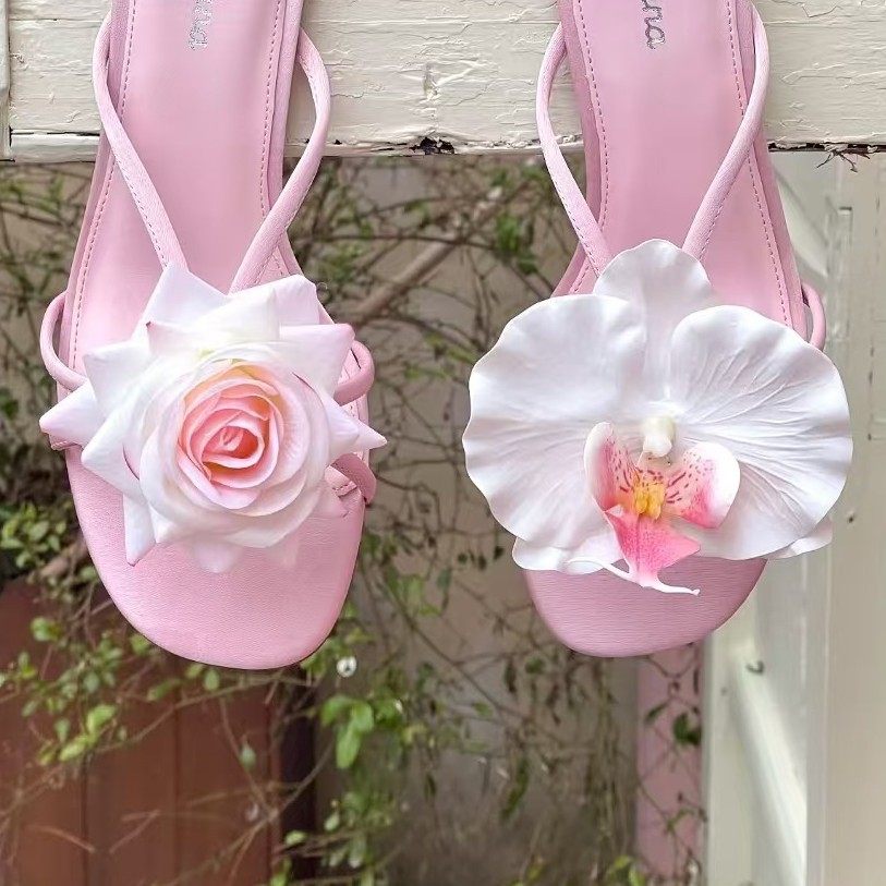 Bohemian Resort Style Fairy Butterfly Flower Shoe Buckle Butterfly Orchid Shoe Flower Sandals Accessories Women's Seaside Shoe Buckle