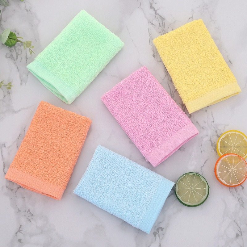 Hand towel bamboo fiber baby wash baby kindergarten children's small towel beauty towel absorbent face towel wholesale