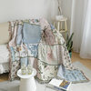 2025 Spring and Summer New Splicing Sofa Towel Non-Slip Illustration Thread Blanket Famous Sofa Cover Cloth Tapestry Wholesale