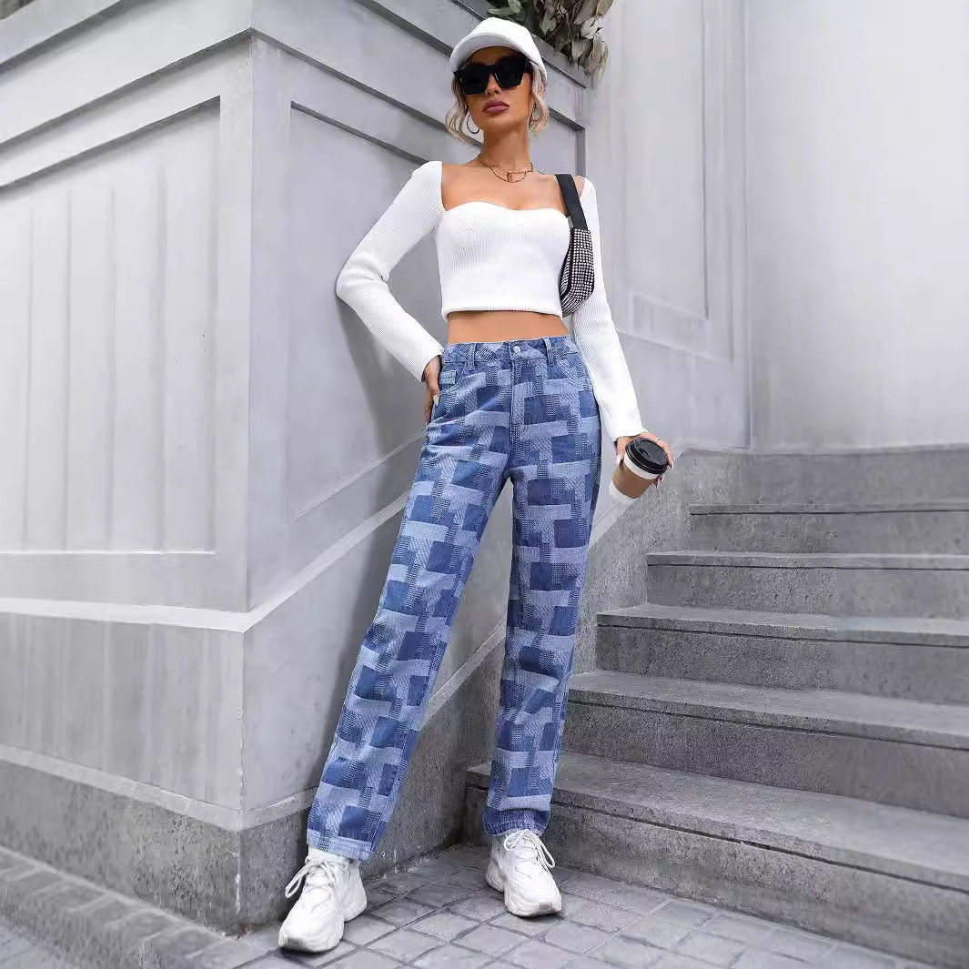 Womens Casual Slim Fit Straight Leg Denim Jeans High Quality Craftsmanship Comfortable Fabric Versatile Style