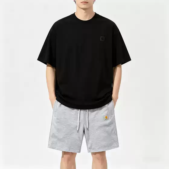 Carhart Embroidered Small Standard Pure Cotton Sports Shorts Men's Casual Loose Beach Five-point Couples Sweatpants Special Summer Fashion