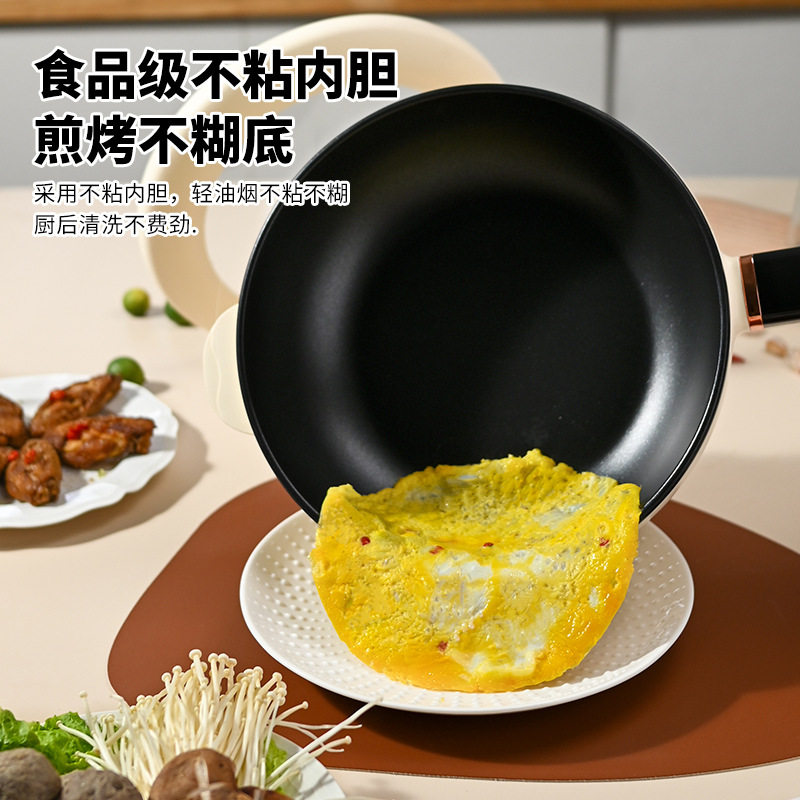 Factory direct electric cooking wok one multi-functional non-stick electric cooking pot household electric pot cooking frying electric fire