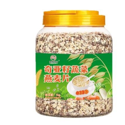 Chia Seed Vegetable Oatmeal Ready-To-Eat Oatmeal Morning and Evening Nutritious Meal Replacement High Dietary Fiber No-Cook Instant Brew in Stock