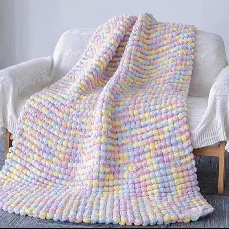 Knitted Blanket, Large Ball, Woolen Mat, Blanket, Scarf, Car Stool, Cushion, Wave Line, Buyers Need to See