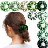 Cross Border Irish Festival Intestinal Hair Ring St Patrick's Day Printed Shamrock Ball Head Fashionable Saute Head Rope