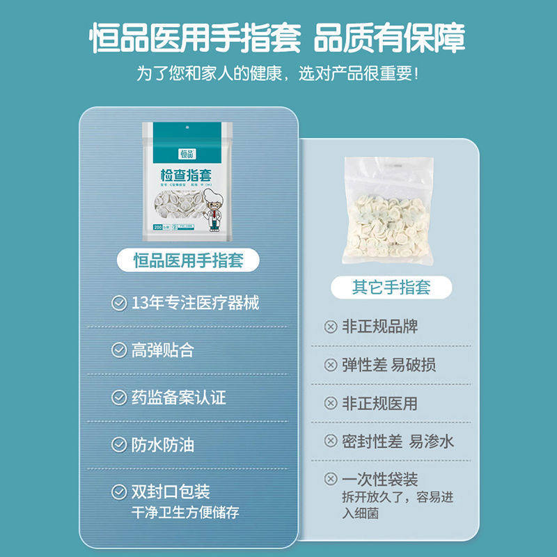 Medical Gloves Disposable Rubber Wear-resistant Kitchen Catering Waterproof Oil-proof Beauty Medicine Dental Examination Finger