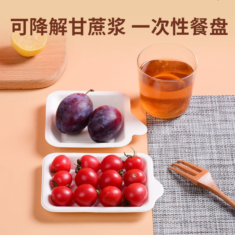 Cake Paper Plate Disposable Rectangular Paper Plate Birthday Dessert Diet Paper Plate No. 2 Egg Holder 5 Pack