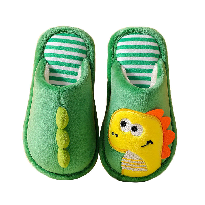Children's cotton slippers winter boys and girls home indoor children parent-child cartoon non-slip soft bottom baby children