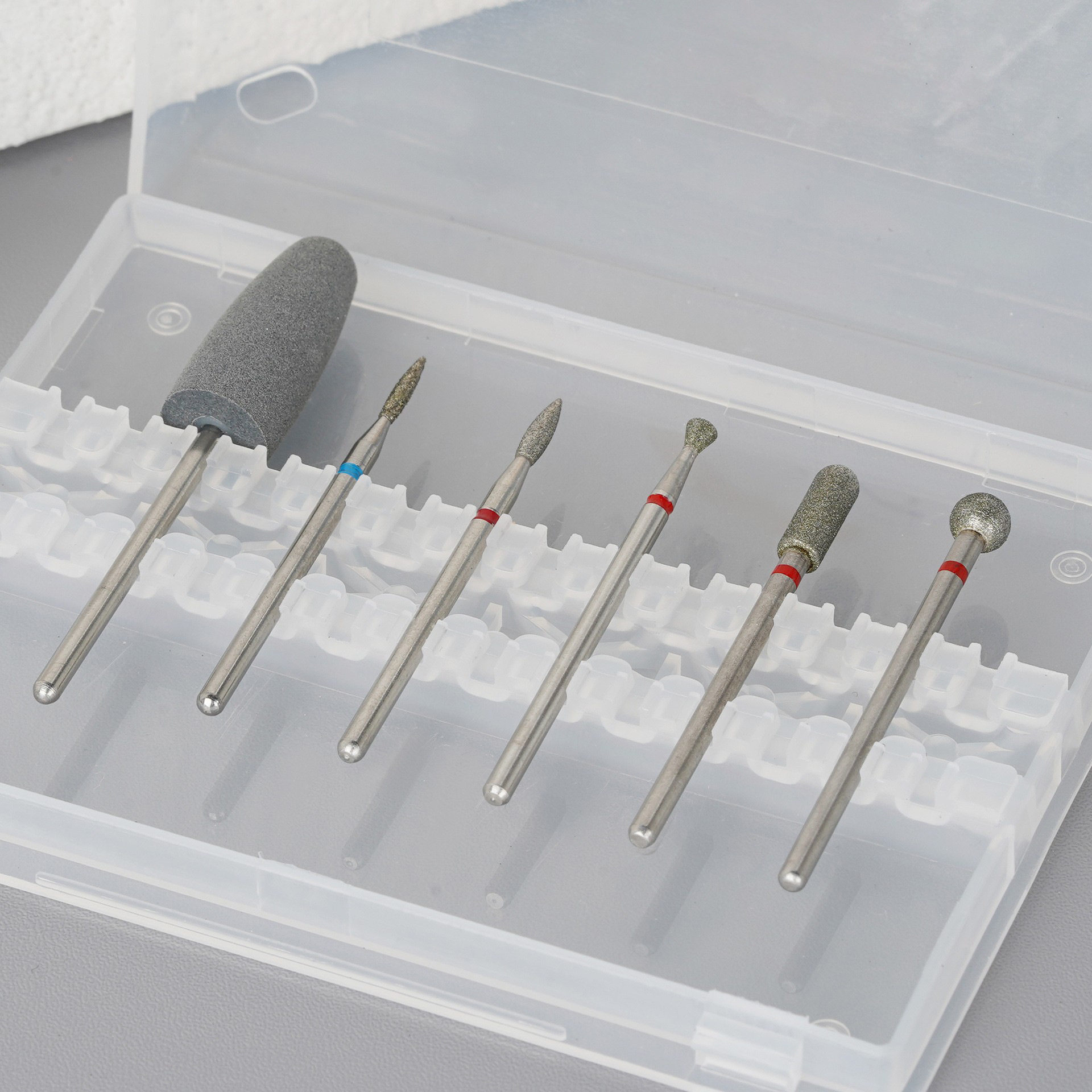 Diamond Polishing Exfoliating Pre-treatment Six Nail Art Polishing Head Set Nail Art Tool Polishing Drill
