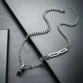 L206-a (black label pendant necklace) silver