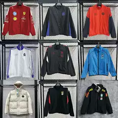 New Football Reversible Windbreaker Cotton Jacket Brazil Paris Mexico Arsenal Germany Bayern Munich Paris Waterproof Windbreaker