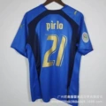 2006 italy home jersey, number 21 + captain's armband