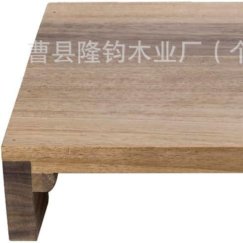 Acacia Wood Computer Monitor Stand Desktop Organizer Storage Rack Workstation Storage and Organization Stand Base