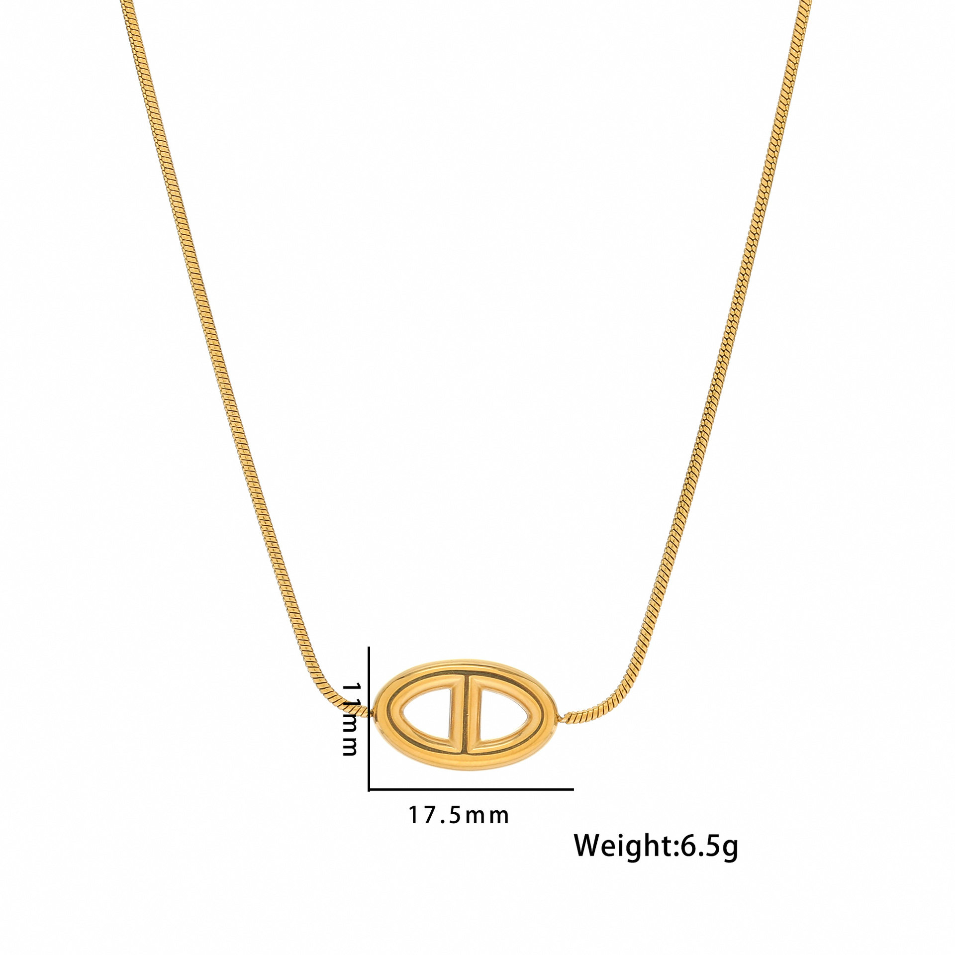 Design Sense Korean Style Necklace Women's Instagram Popular Brand Internet Celebrity Pig Nose Titanium Steel Collarbone Chain Necklace Light Luxury Jewelry Pendant