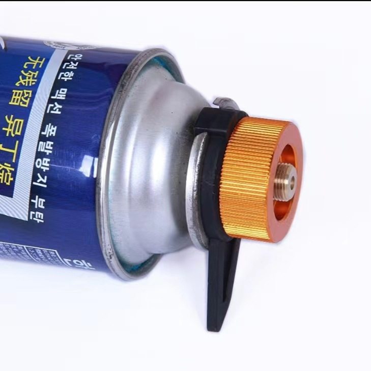 Long Gas Tank Conversion Adapter with Bracket, Stove Head Converter with Built-In Locking Function, Cassette Adapter for Gas Tank, Outdoor Use