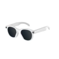 White frame three lenses (transparent + sunglasses + purple lens)