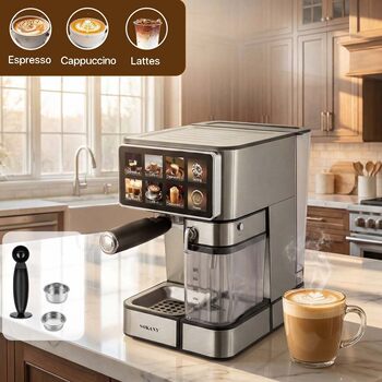 Cross-Border European Standard Semi-Automatic Espresso Machine Pump-Type High-Temperature Extraction Milk Frother Coffee Brewer