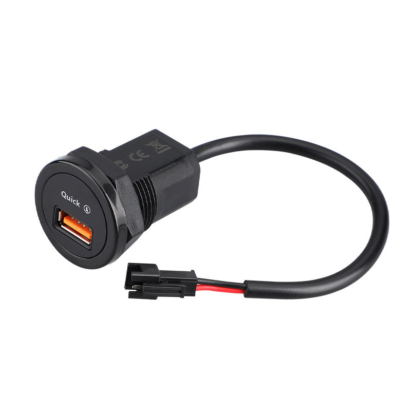 12V24V Modified Mobile Phone USB Interface Car Van Motorcycle Cigarette Lighter Modified Car Charger Fast Charging