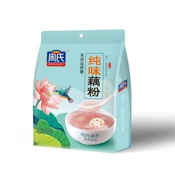 Zhou's Pure Flavor Lotus Root Starch 600g Bags Without Sucrose Lotus Root Starch Soup Red Jujube Lotus Seed Sugar Osmanthus Lotus Root Starch