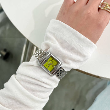 Gaudí Spring Square Mirror Square Fragrance Home Life Dial Quartz Movement Watch New Design