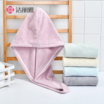 Jieliya hair drying cap double-layer thickened absorbent headscarf long hair towel children's cute shampoo shower cap