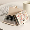New Floral Oil Painting Card Holder for Women, Vintage Style Multi-Card Slot Bank Card Id Large Capacity Card Holder